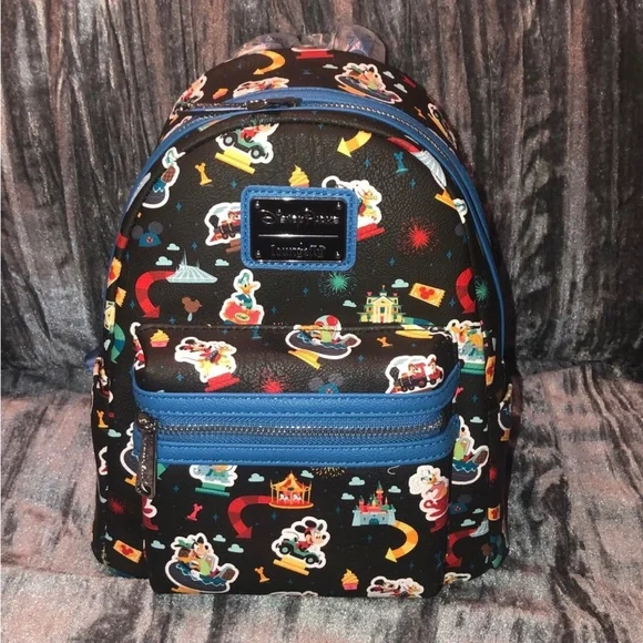 Disneyland Loungefly Disney Parks Backpack AOP - Picture 1 of 3